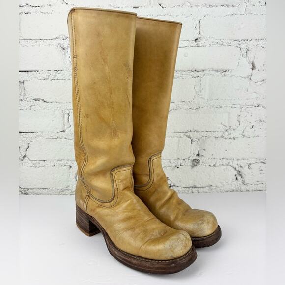 **Rare** Vintage 70’s Frye Banana Black Label Campus Boots - Picture 6 of 16